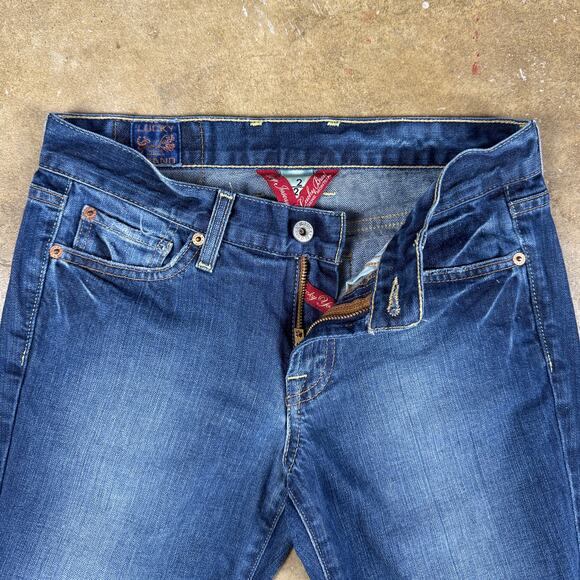 Y2K Lucky Brand Sweet N Low Women’s Jeans Size 2/26 Blue Bootcut Mid Rise‎ Denim - Picture 3 of 14